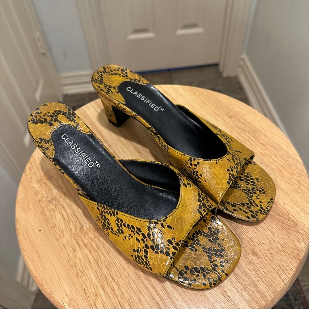 Classified Snake Print Sandals
